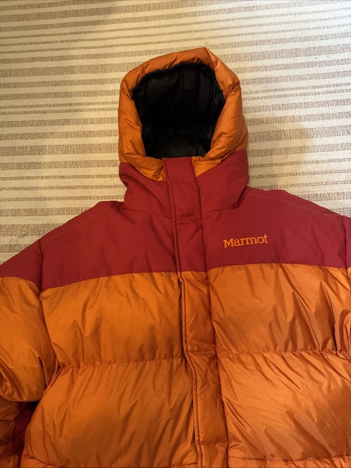 Men’s Marmot 8000M Jacket Orange XL VGUC - Image 4 of 4