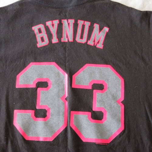 Majestic NBA Philadelphia 76ers Andrew Bynum (#33) T-Shirt, Black, Size XL - Afbeelding 11 van 11