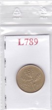 L789 Moneta Coin ITALIA Repubblica Italiana 20 Lire Ramo di Quercia 1972