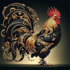 5D Diamond Painting Kits for Adults, Rooster Diamond Art Kits for Adults Begi...
