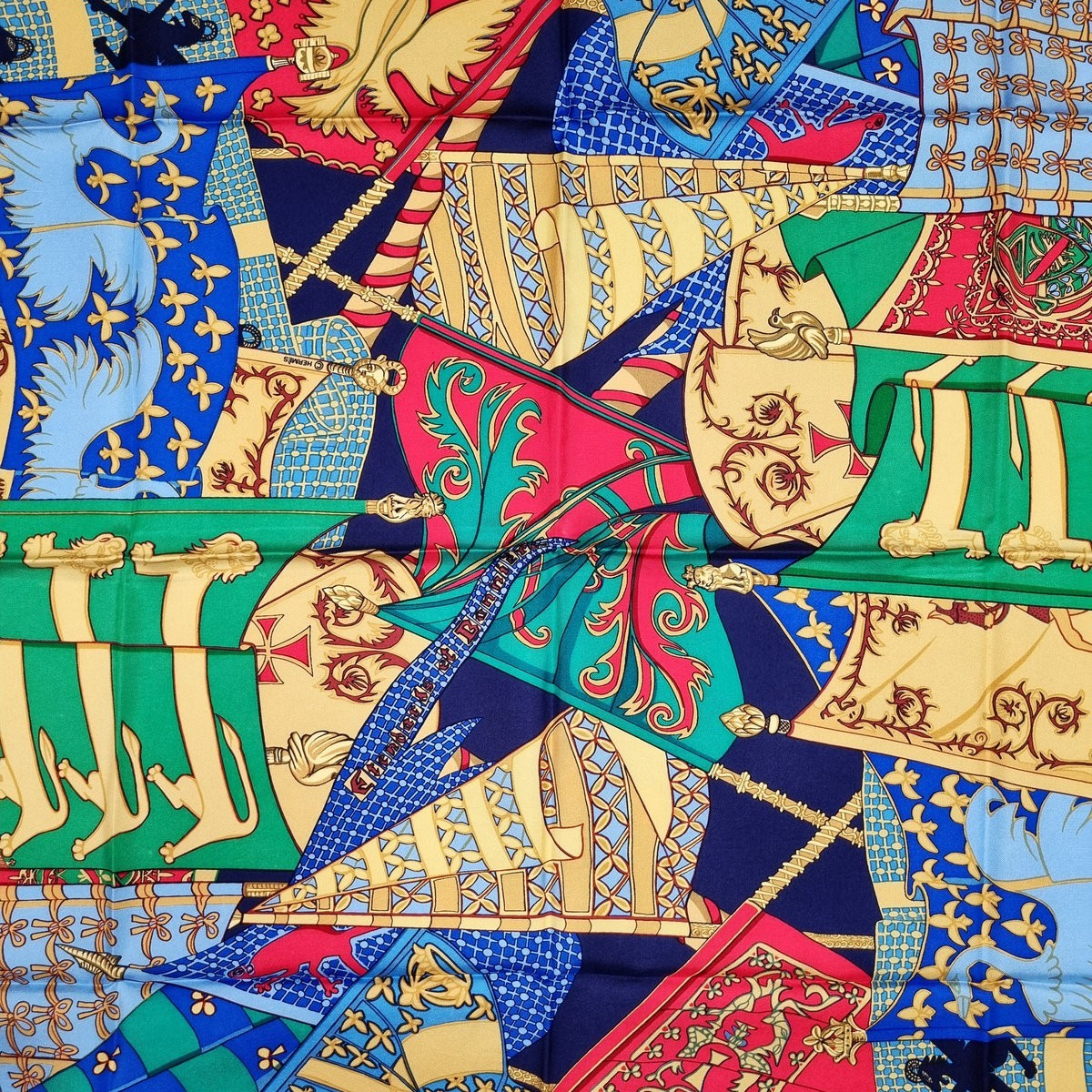RARE VINTAGE HERMES Silk Scarf 