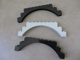 Lego Vintage 6082 Fire Breathing Fortress 6108 Black Gray Arch Parts Lot of 3