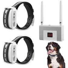 Electric Wireless Dog Fence System, Pet Containment System for 2 Dogs and Pet...