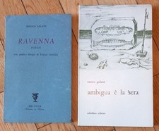 ENRICO GALASSI  'Ravenna' 1965 'Ambigua è la sera' 1969 POESIE Rebellato De Luca