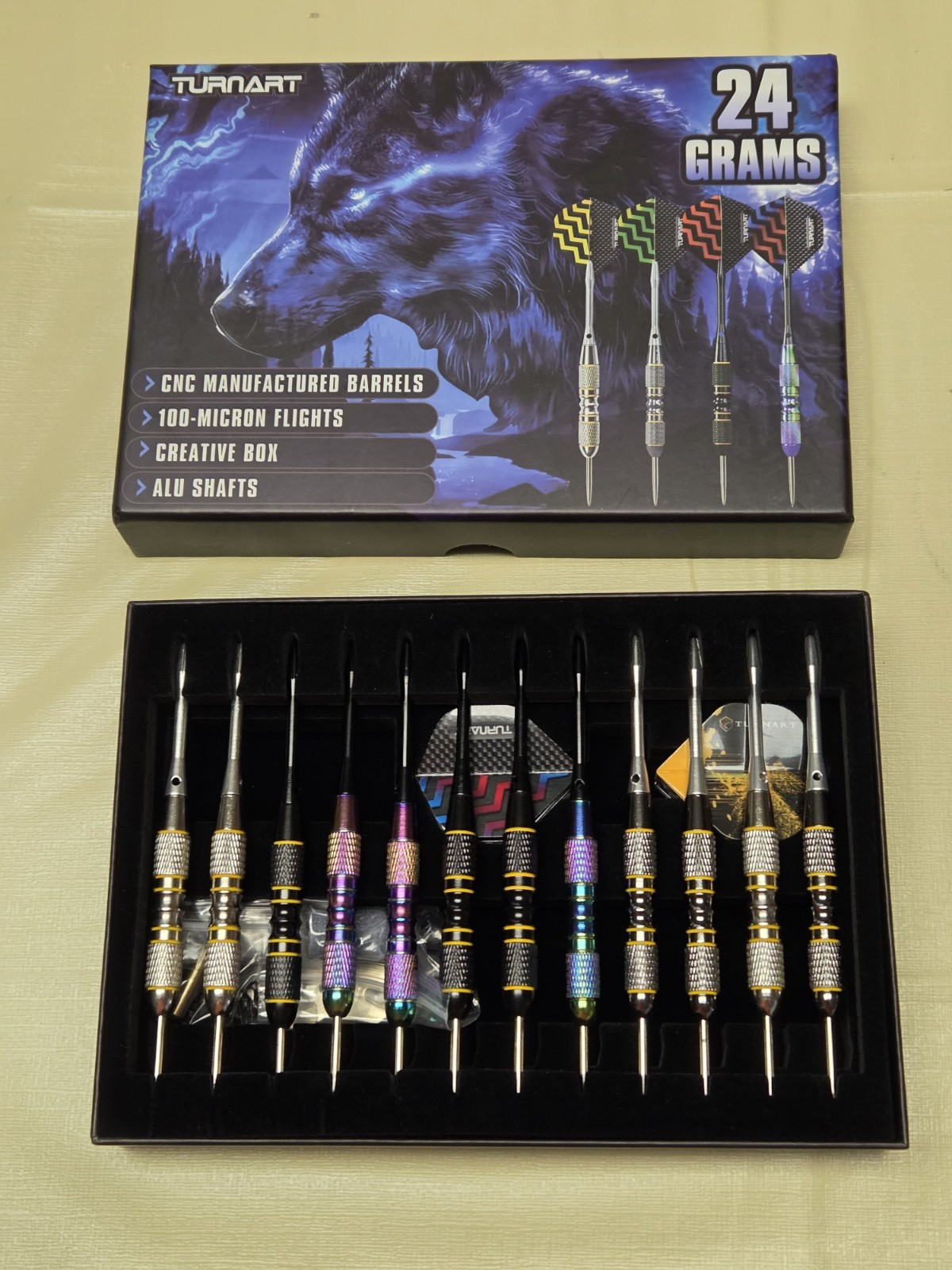 Turnart  Steel Tip Darts ---  Professional Metal Darts---12 Darts in set !