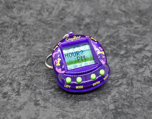 GIGA PETS doggie purple eggplant tiger electronics vr pet 1997 works glossy