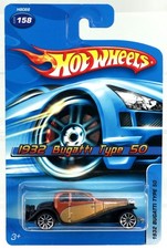 Hot Wheels 1932 Bugatti Type 50 - H9066 NRFP 2005 Brown/Gold/Black 1:64