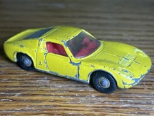 Vintage Matchbox Lesney Yellow Lamborghini Miura Red Interior # 33 Used