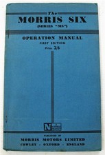 MORRIS Six MS Car Owners Handbook 1949 #29/34 (58981) 6/49-IM