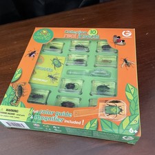 Constructive Playthings Geoworld Bugs World Collection Of 10 Real Insects New