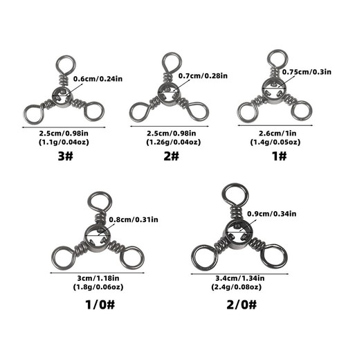 Drei Drehende Verbindung Terminal Tackle Trigeminusfischen Dauerhaft Neu - Bild 10 von 39
