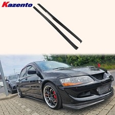 Damd Side Skirt Extensions 185cm Carbon Fiber For Mitsubishi Evolution 7 8 9