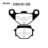 Bremsbelag BremsbeläGe EBC FA251 Hinten FüR Buell S1 1200 Lightning 1996-1997