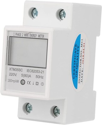 Kompaktes 2P-DIN-Schienen-Testgerät für präzise Energiemessung - Digitalanzeige