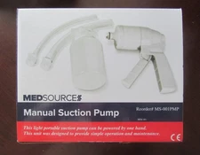 MEDSOURCE MS-001PMP Manual Suction Pump,White,Plastic New
