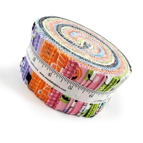 Moda Fab-boo-lous Jelly Roll 100% cotton halloween fabric strips - Picture 8 of 8