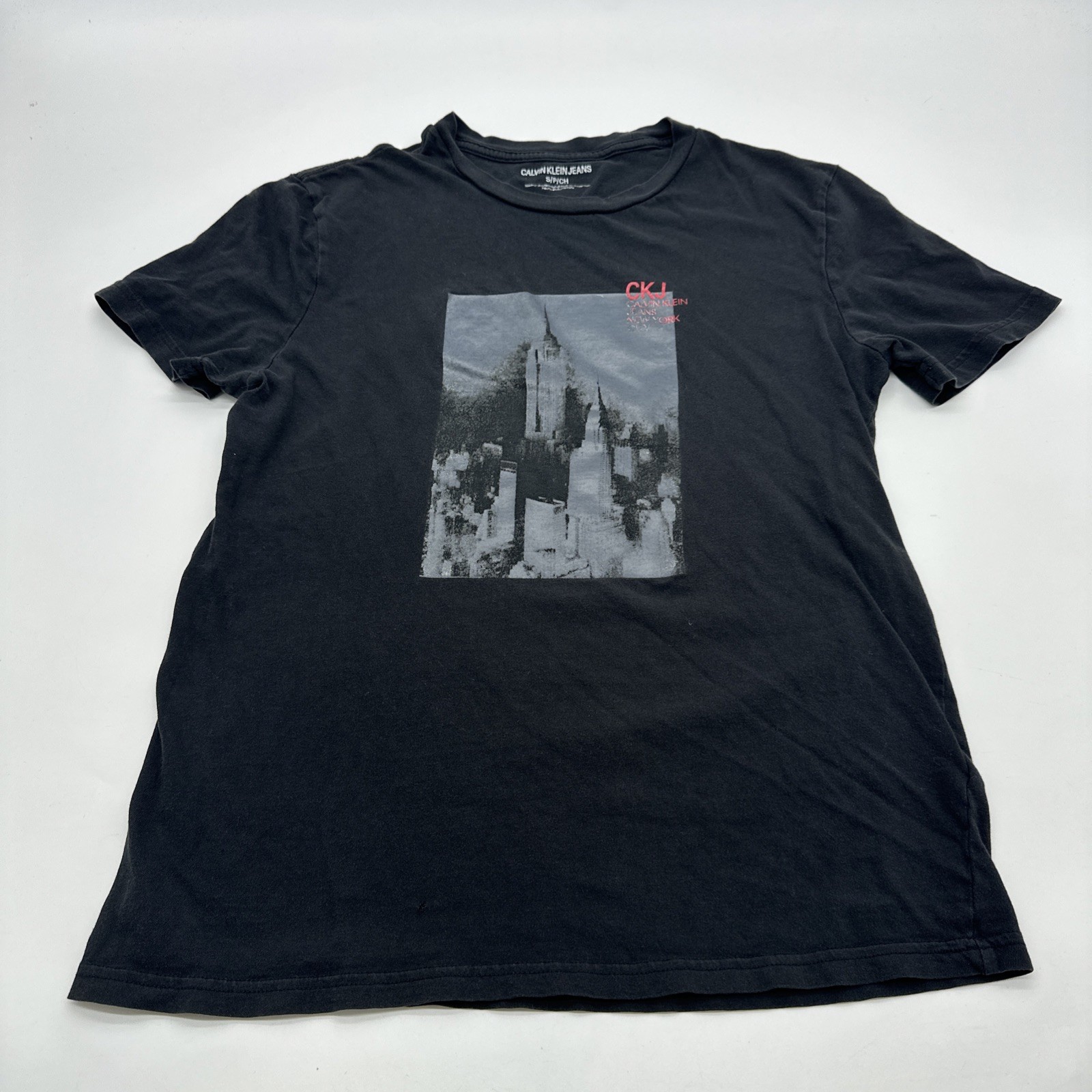 T-shirt Women Small Graphic Print Logo Black ..#32357