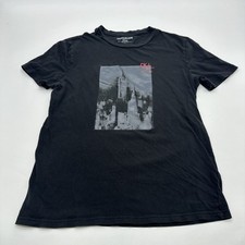 Calvin Klein Jeans T-Shirt Women Small Graphic Print Logo Black .. 32357