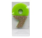 Number 9 Glitter Candle Green/Gold - Spritz