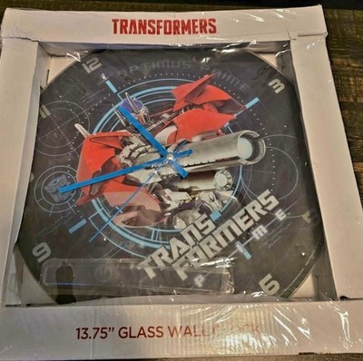 Transformers Prime GLASS Wall Clock Optimus Prime Sealed In Box