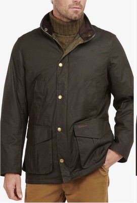 Barbour Hereford  Waxed Jacket Size M   RETAIL $400 OLIVE