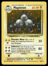 Pokemon Cards Magneton 9/102 Base Set Unlimited Holo WOTC Rare LP *2