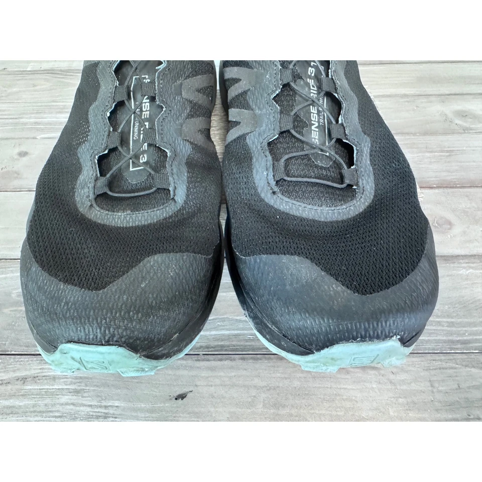 Salomon Sense Ride 3 Quicklace Trail Running Zapatos Atléticos Negros Para Hombre Talla 14 Foto 3 de 4