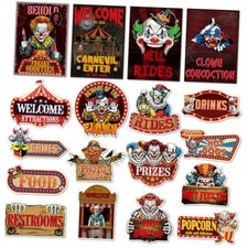 18 Pcs Circus Carnival Decorations Circus Theme Party Large Halloween