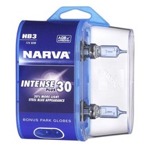 Narva 48473BL2 Hb3 12V 60W Intense Plus 30 Halogen Headlight Globes, Twin Pack