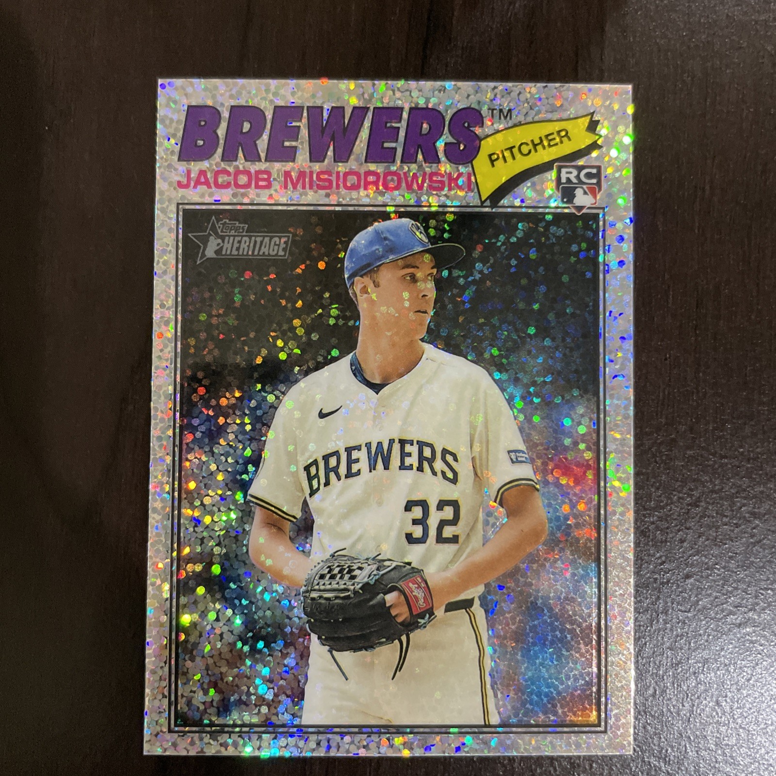 2026 Topps Heritage - Jacob Misiorowski #144 Chrome Silver Sparkle Refractor RC