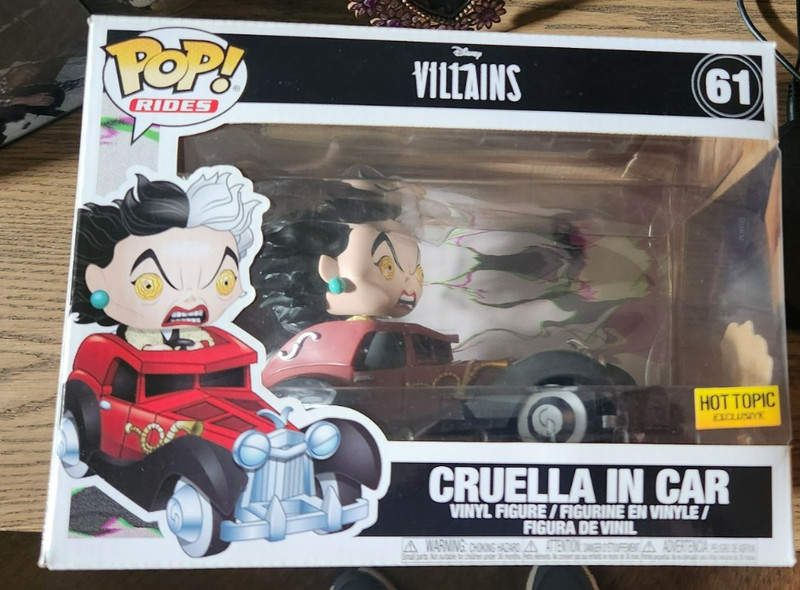 Funko Pop! Rides Disney Villains Cruella in Car #61 Exclusive Hot Topic