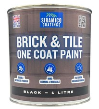 Brick & Tile Paint | Concrete &  Stone | UV Mould Mildew Resistant | White Black
