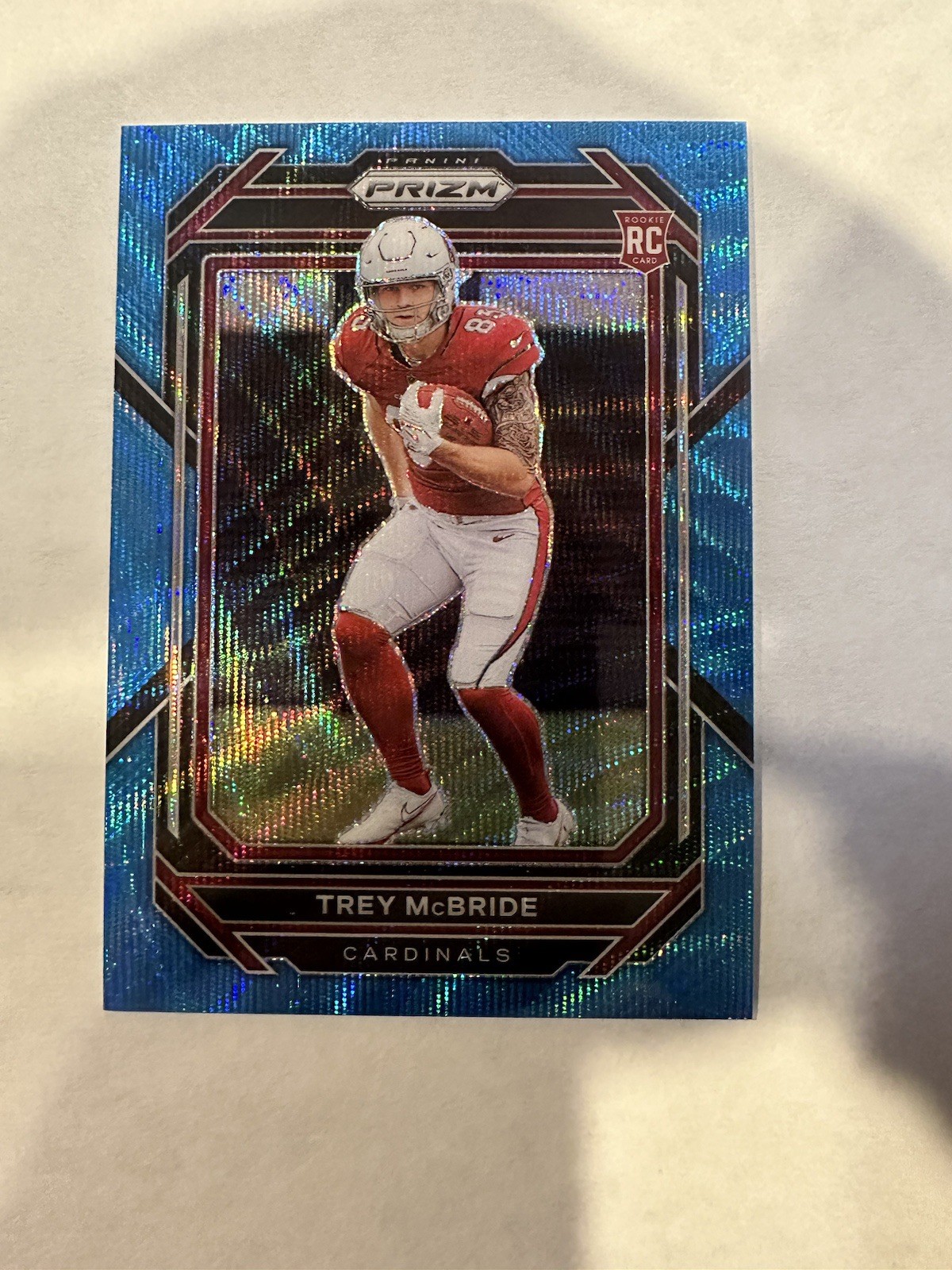 2022 Panini Prizm - Rookie Trey McBride #327 Blue Wave Prizm /199 (RC)
