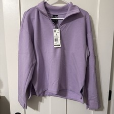 adidas ALL SZN Soft Lux Quarter-Zip Jacket S Powder Plum Loose Fit
