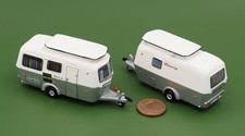 Wohnwagen Hymer Eriba Touring Troll 530 silver/white, Hochdach offen, 1:87