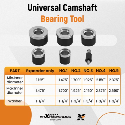 Cam Camshaft Bearing Puller Tool Bearing Removing Install Tool Kit 1.125" ~2.69" - Picture 4 of 19