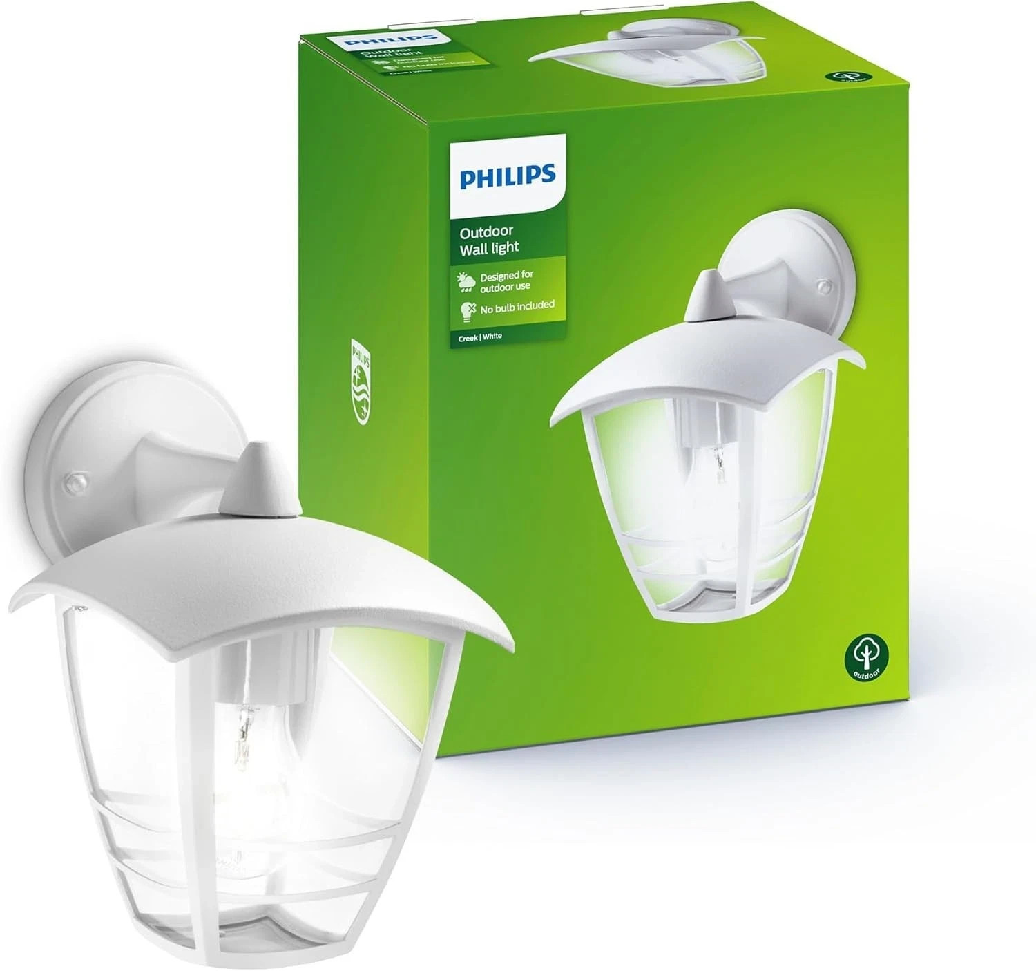 Philips myGarden Creek Outdoor Wall Light – White
