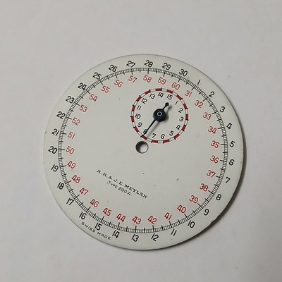 Vintage Minerva Stop Watch Dial A.R. & J.E. Meylan, Type 200A 44mm