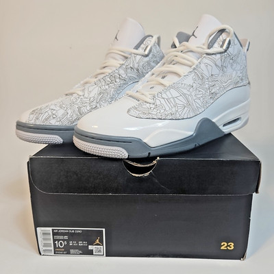 Air Jordan Dub Zero. Men's Size 10.5 (EUR 44.5) White/Cool Grey.  New