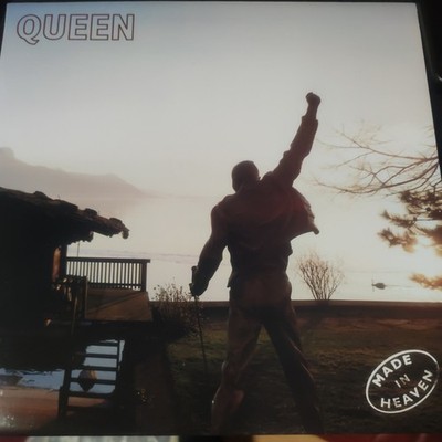 LP Queen Made In Heaven 1ST UK PRESS / WHITE VINYL + 3 POSTERS + OIS Parloph
