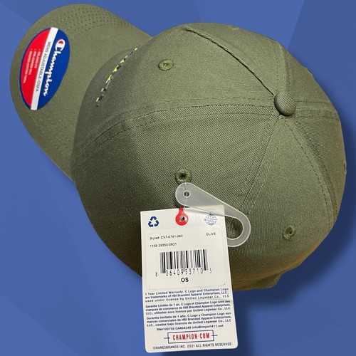 Champion Men’s Adjustable Hat - Relaxed Fit OSFA - Olive Green NWT - Afbeelding 4 van 7