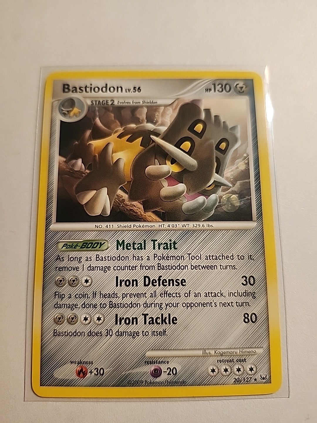 Bastiodon 20/127 Non Holo Platinum Pokemon Card