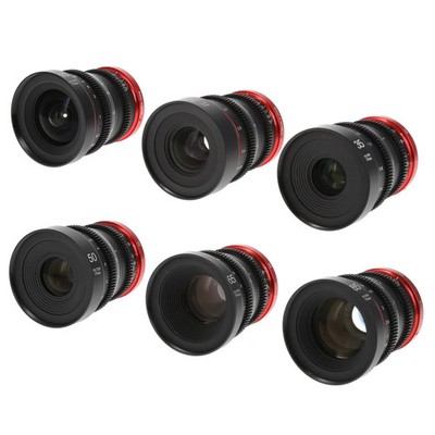 Meike MK-10/35/50/65/8522T-RF T2.2 RF Mount Cinema Lens Set USED W/ Hard Case