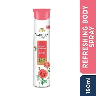 Yardley Fragrance Perfume Body Spray - Red Rose - 150 ml - Deodorant Spray