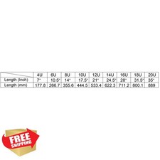 Sound Town 4 Pack 8U Steel Rack Rails ST-RR-08UX2