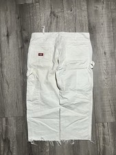 VTG 00s Dickies White Carpenter Ben Davis Canvas Work Pants Y2K Size 38
