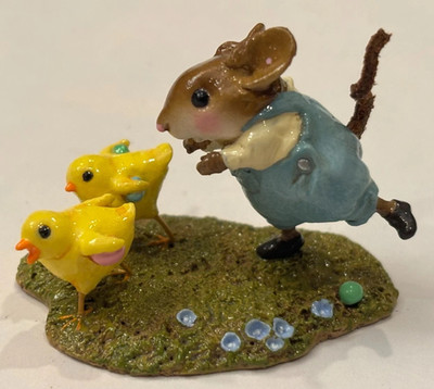 Wee Forest Folk EGG SCRAMBLE Retired 2013 WFF Box CLEVER AS CAN BE CHICKS