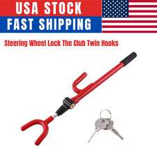 Steering Wheel Lock The Club Twin Hooks Anti Theft Universal Car Van Truck Suvs Steering Wheel Lock The Club Twin Hooks Anti Theft Universal Car Van Truck Suvs