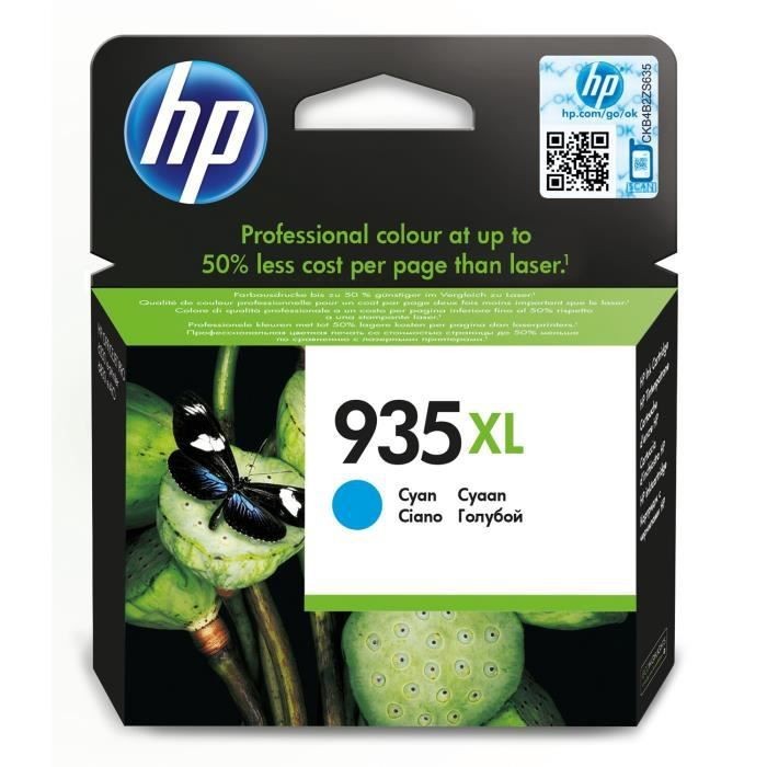 Cartouche d'encre cyan HP 935XL C2P24AE pour imprimante jet d'encre OfficeJet 6230