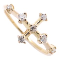 Anello croce in oro rosa 18 carati 23-ku diamante misura 0,13 carati 5,75 /29...